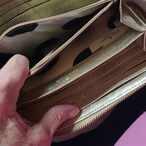 Kate Spade gold long zip wallet - Picture 8 of 8